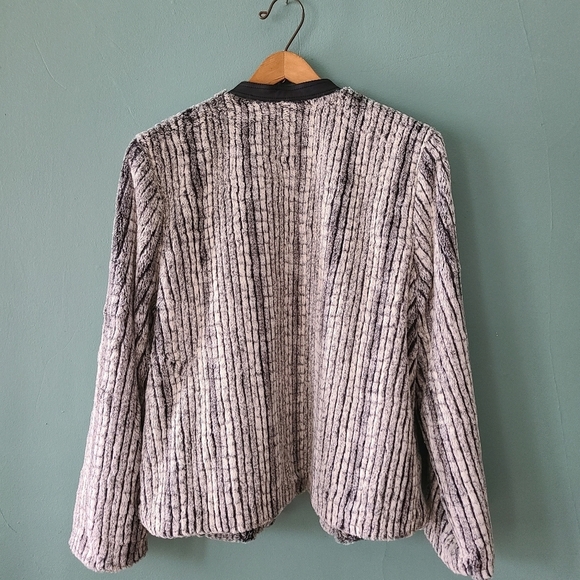 Erin London Inside Out Fur-Real Zip Jacket Size XL - Picture 7 of 13